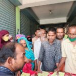 ফেনীর সোনাগাজীতে ঝুমুর হত্যার বিচার দাবিতে মানববন্ধন।