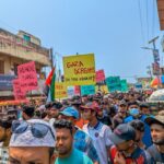 বেনাপোলে গাজায় ইসরায়েলি আগ্রাসনের তীব্র  প্রতিবাদে বিক্ষোভ সমাবেশ 