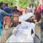কালীগঞ্জে  ফুটপাত ও রাস্তা থেকে  চাঁদাবাজির প্রতিবাদে মানববন্ধন 