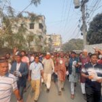 নাগরপুরে ধানের শীষকে বিজয়ী করার লক্ষ্যে ছাত্রদলের মিছিল 