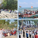 ঈদের ছুটিতে চাঁদপুর তিন নদীর মোহনা রুপ নিয়েছে জনসমুদ্রে